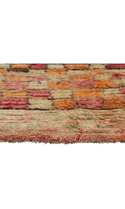 6 x 9 Vintage Checkered Moroccan Azilal Rug 21812