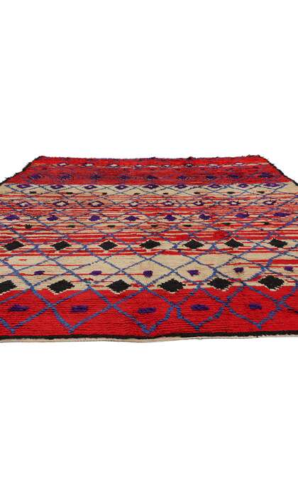 7 x 10 Vintage Red Moroccan Azilal Rug 21771