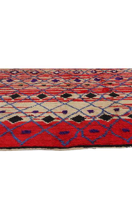 7 x 10 Vintage Red Moroccan Azilal Rug 21771