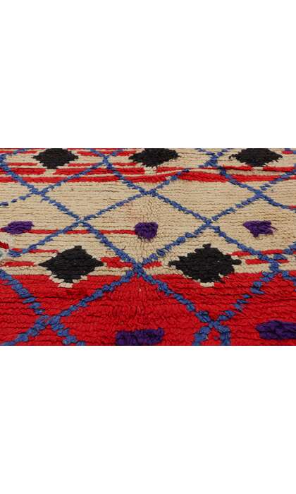 7 x 10 Vintage Red Moroccan Azilal Rug 21771