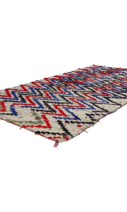 4 x 7 Vintage Moroccan Azilal Rag Rug 21743