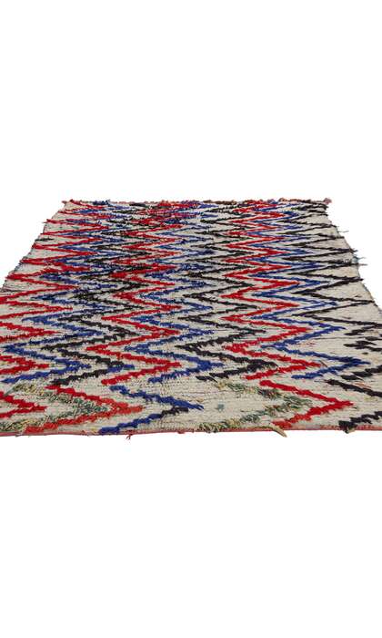 4 x 7 Vintage Moroccan Azilal Rag Rug 21743