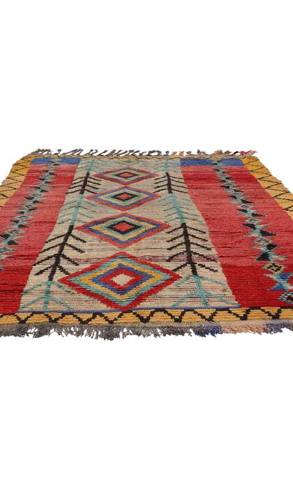 5 x 7 Colorful Vintage Moroccan Azilal Rug 21803