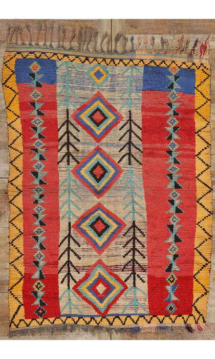 5 x 7 Colorful Vintage Moroccan Azilal Rug 21803