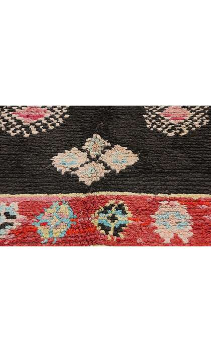 4 x 8 Vintage Black Moroccan Azilal Rag Rug 21834