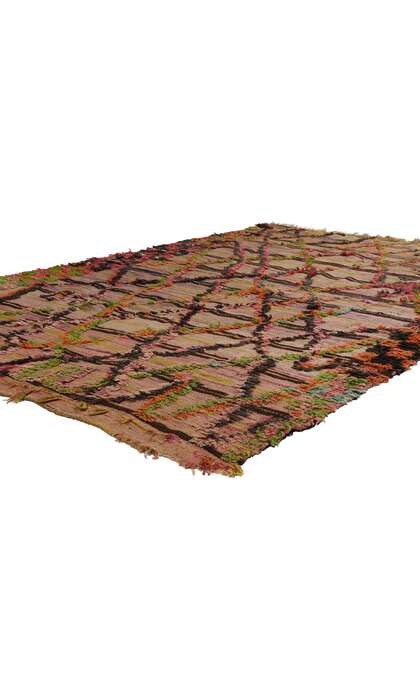 5 x 7 Vintage High-Low Taznakht Moroccan Rug 21837