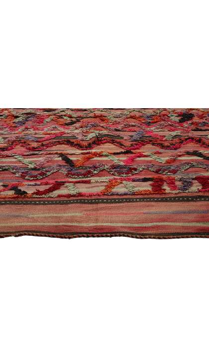 5 x 8 Vintage High-Low Taznakht Moroccan Rug 21832