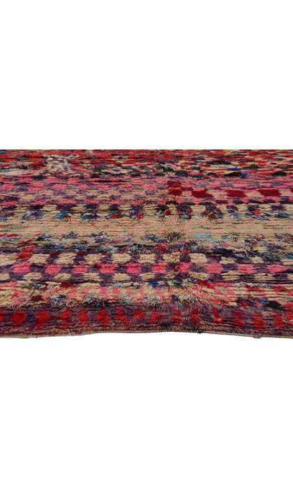 5 x 8 Vintage Checkered Boujad Moroccan Rag Rug 21816