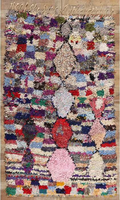 5 x 9 Vintage Boujad Moroccan Rag Rug 21786