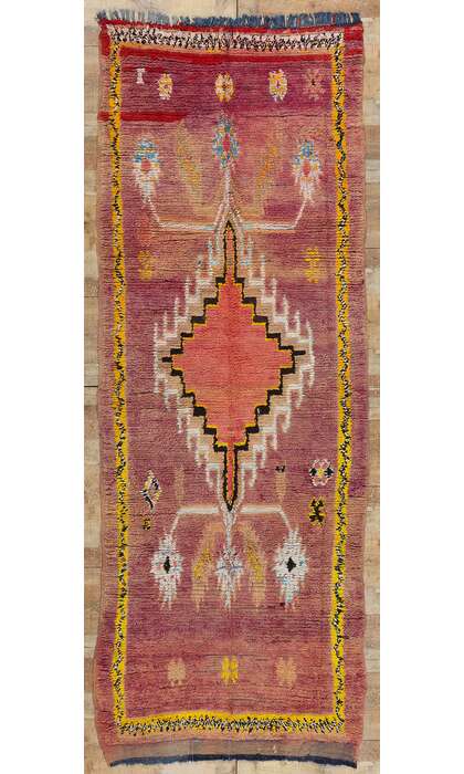 4 x 12 Vintage Purple Boujad Moroccan Rug 21819