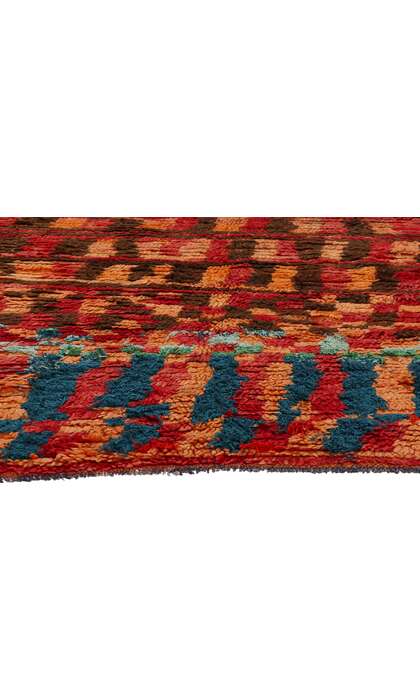 4 x 5 Vintage Red Boujad Moroccan Rug 21733