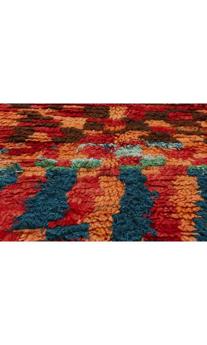 4 x 5 Vintage Red Boujad Moroccan Rug 21733