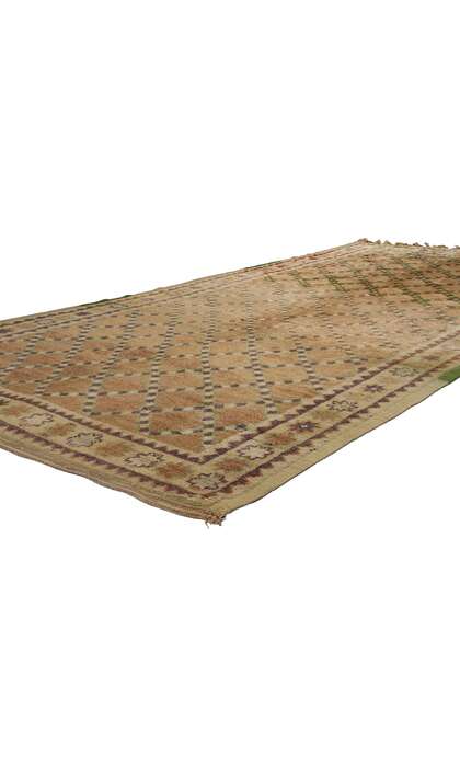 ​5 x 10 Vintage Brown Taznakht Moroccan Rug 21757