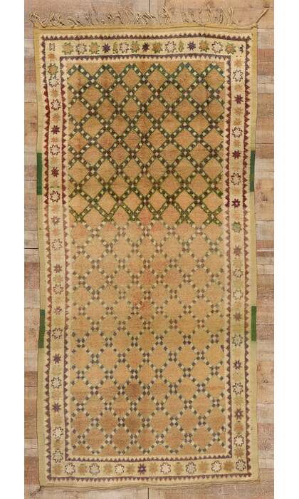 ​5 x 10 Vintage Brown Taznakht Moroccan Rug 21757