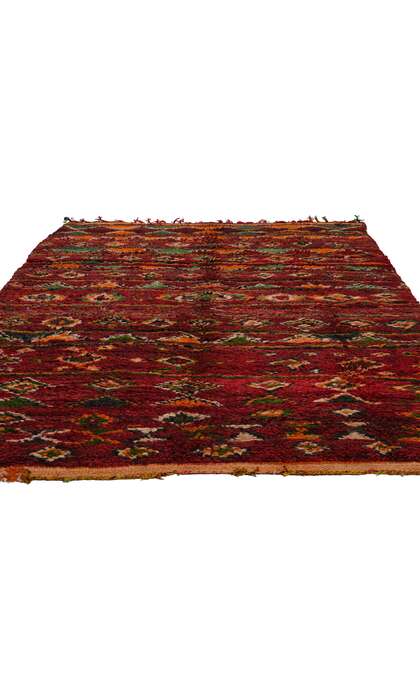 ​5 x 8 Vintage Earth-Tone Boujad Moroccan Rug 21754