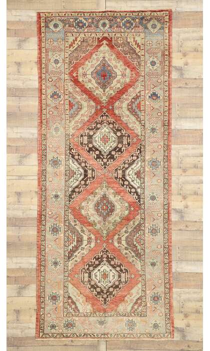 5 x 11 Vintage Turkish Oushak Rug 52415