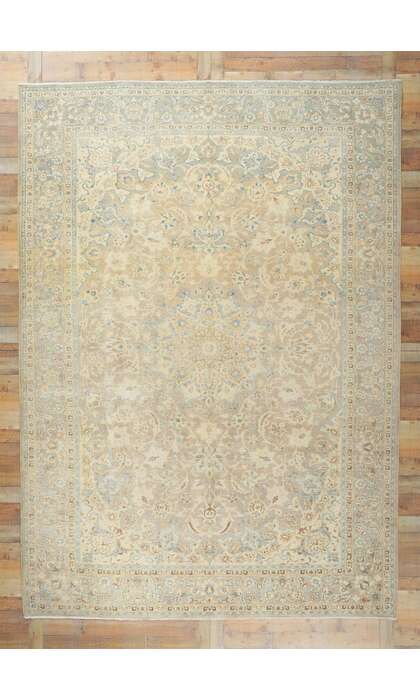 9 x 13 Vintage Persian Kashan Rug 61129