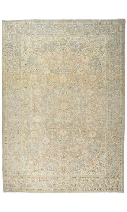 9 x 13 Vintage Persian Kashan Rug 61129