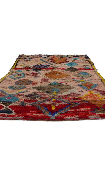 4 x 8 Vintage Pink Boujad Moroccan Rug 21802