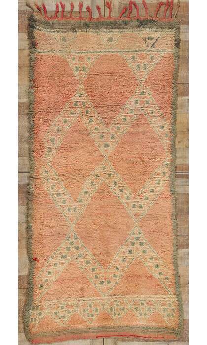 4 x 8 Vintage Pink Boujad Moroccan Rug 21838