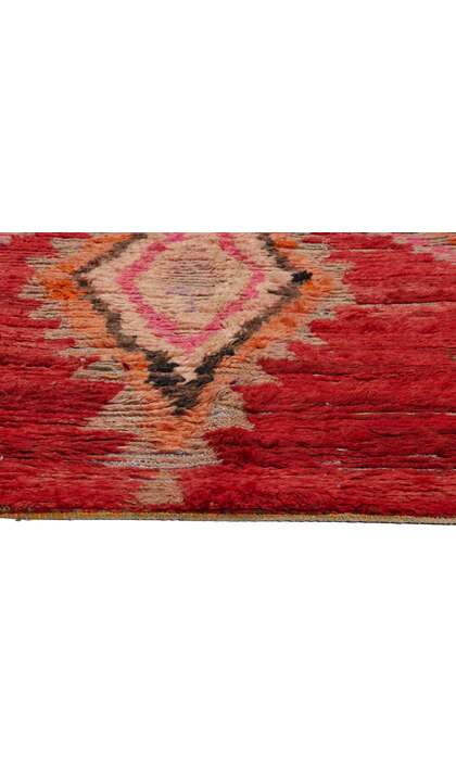 5 x 7 Vintage Red Boujad Moroccan Rag Rug 21831