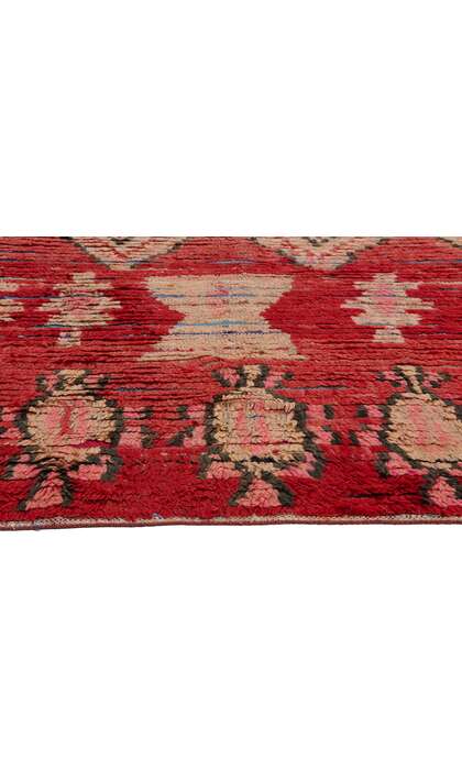 5 x 8 Vintage Red Boujad Moroccan Rag Rug 21766