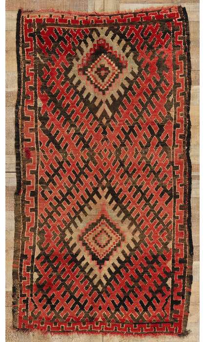 ​4 x 7 Vintage Red Talsint Moroccan Rug 21762