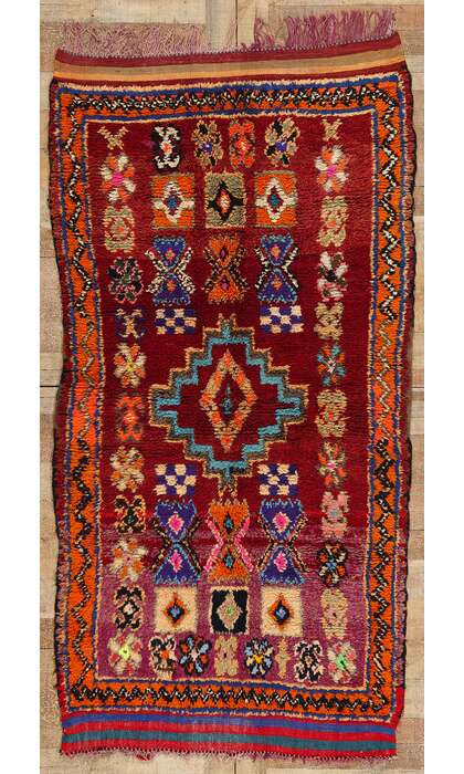 ​4 x 8 Vintage Red Talsint Moroccan Rug 21780