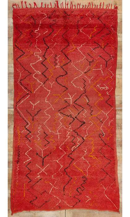 5 x 10 Vintage Red Talsint Moroccan Rug 21825