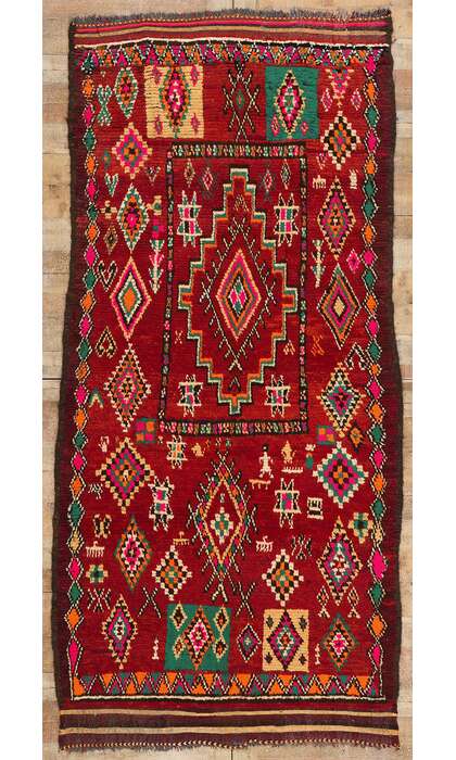 5 x 10 Vintage Red Taznakht Moroccan Rug 21840