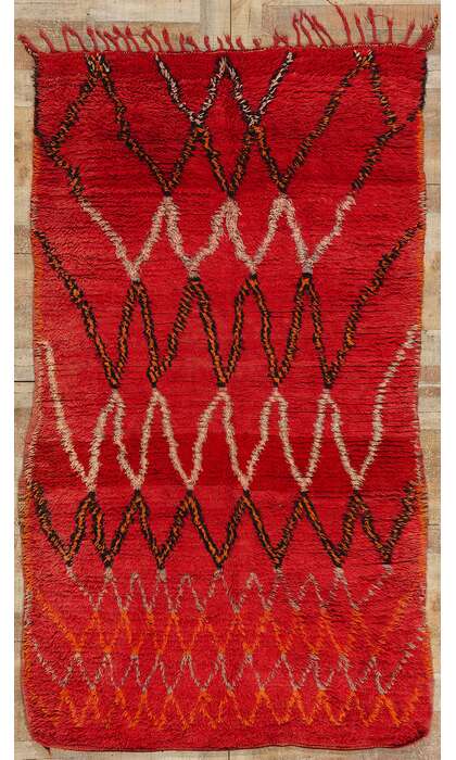 ​5 x 8 Vintage Red Talsint Moroccan Rug 21758