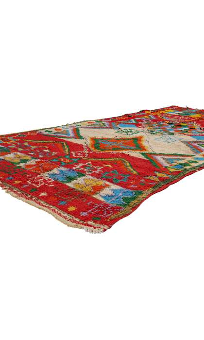 5 x 8 Vintage Red Boujad Moroccan Rug 21790