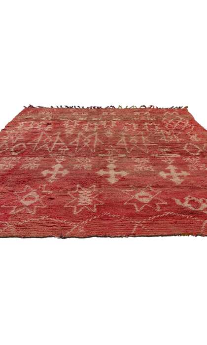 5 x 8 Vintage Red Boujad Moroccan Rug 21814