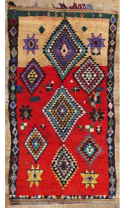 5 x 9 Vintage Red Boujad Moroccan Rug 21795