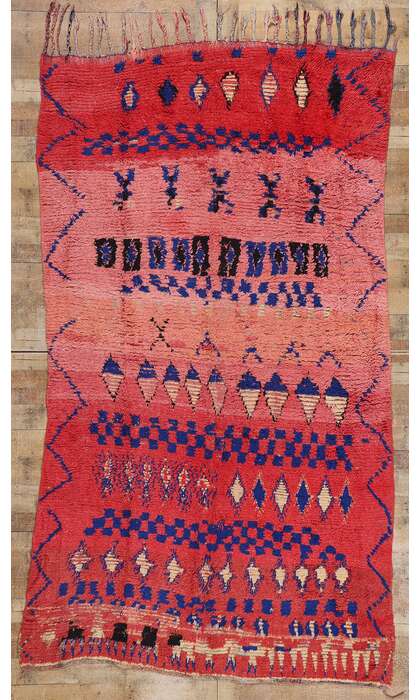 6 x 10 Vintage Red Boujad Moroccan Rug 21801