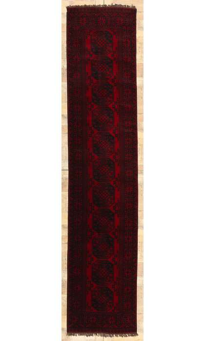 3 x 13 Vintage Persian Turkoman Rug Runner 78718