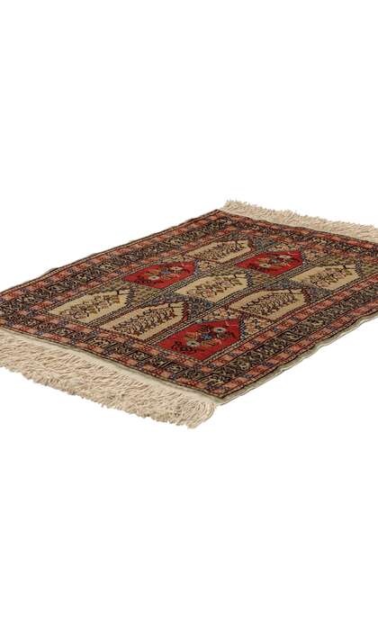 2 x 3 Vintage Turkish Silk Hereke Rug 78734