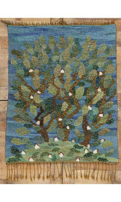 3 x 4 Vintage Swedish Scandinavian Tapestry 78732