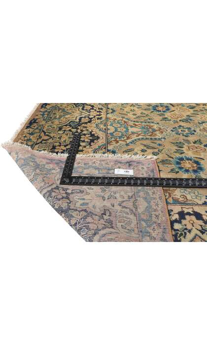 10 x 16 Vintage Persian Yazd Rug 76504