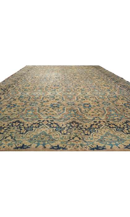 10 x 16 Vintage Persian Yazd Rug 76504