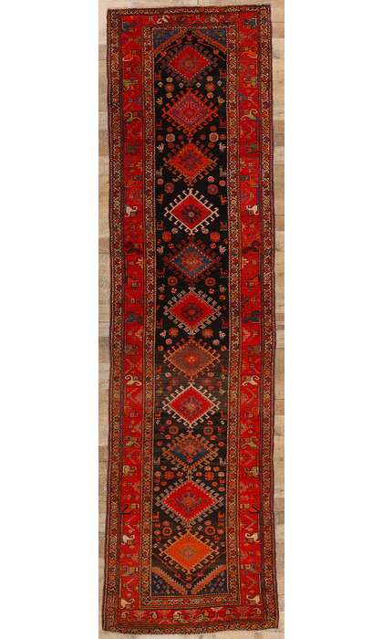 3 x 13 Antique Persian Azerbaijan Rug Runner 53875
