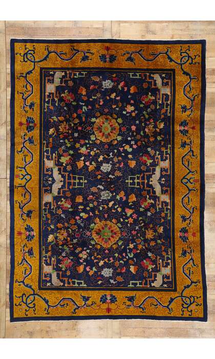 8 x 11 Antique Chinese Art Deco Rug 53874