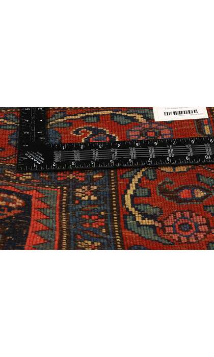 5 x10 Antique Navy Blue Persian Bijar Rug 76771