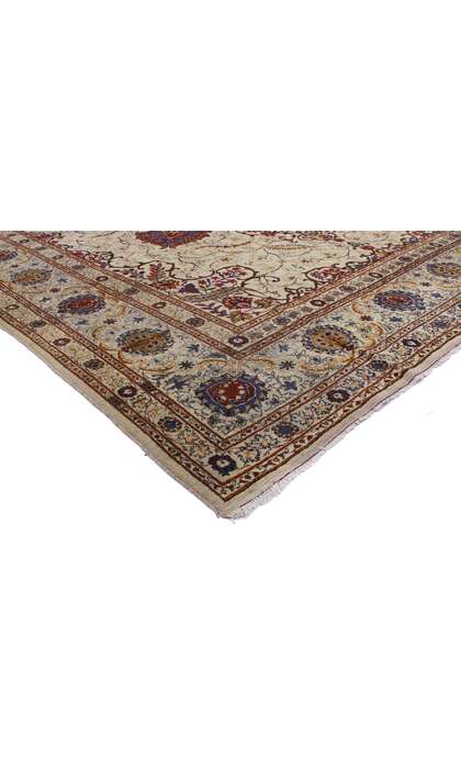 9 x 12 Antique Persian Kashan Rug 73351