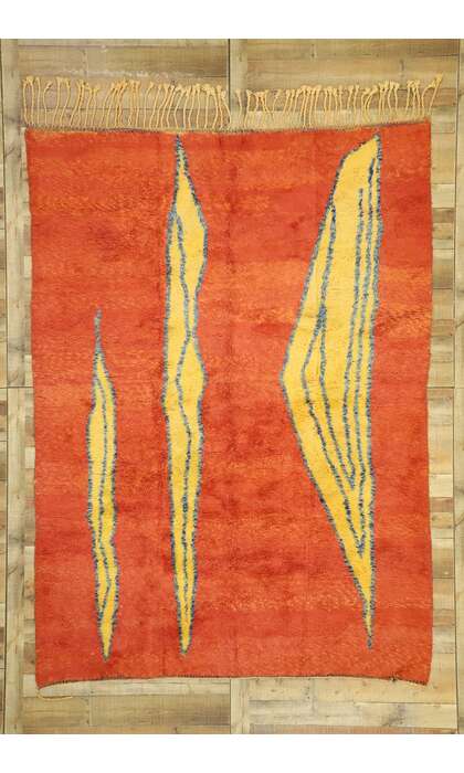 7 x 10 Modern Beni Mrirt Moroccan Rug 21055