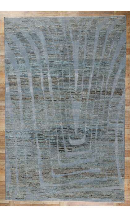 10 x 15 Biophilic Blue Moroccan High-Low Rug 81090