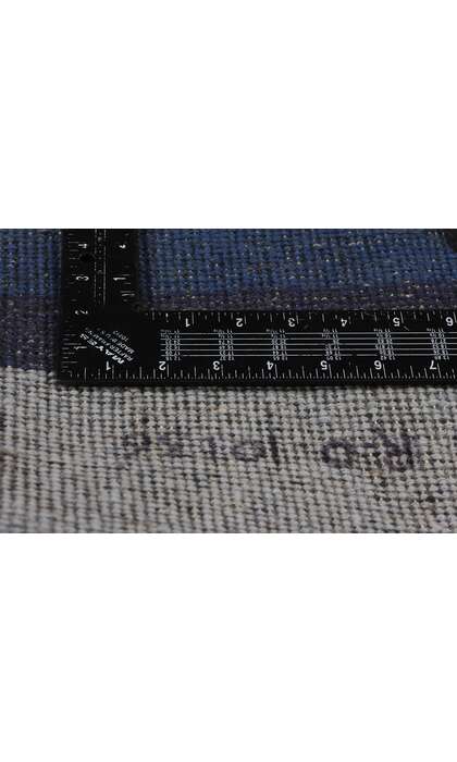 5 x 8 Vintage Blue Swedish Scandinavian Modern Rug 78735