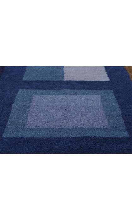 5 x 8 Vintage Blue Swedish Scandinavian Modern Rug 78735