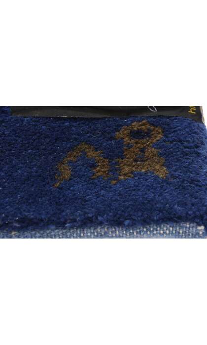 5 x 8 Vintage Blue Swedish Scandinavian Modern Rug 78735