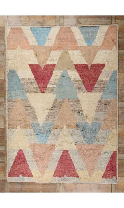 9 x 12 Boho-Mid Mod Chevron Haven Moroccan Rug 81061